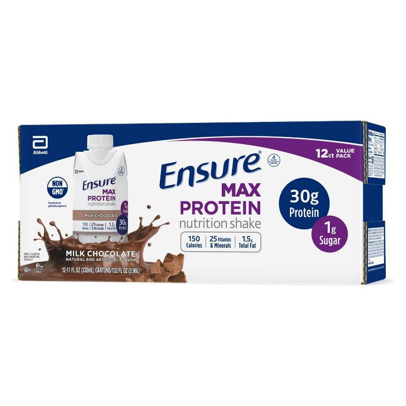 Ensure Max Protein Shake - Chocolate - 12pk/132 fl oz