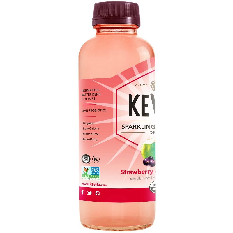 KeVita Strawberry Acai Coconut Sparkling Probiotic Drink - 15.2 fl oz