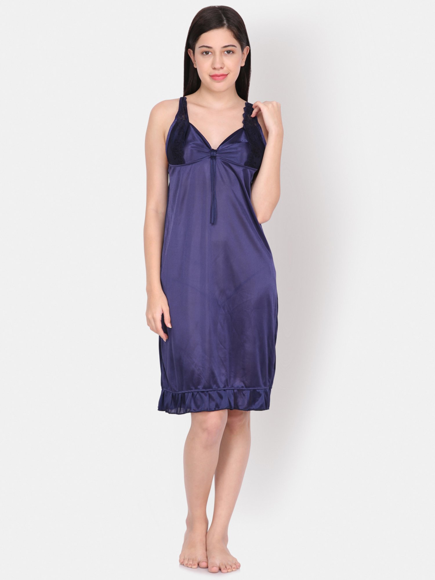 Ms.Lingies Blue Lace Work Chemise