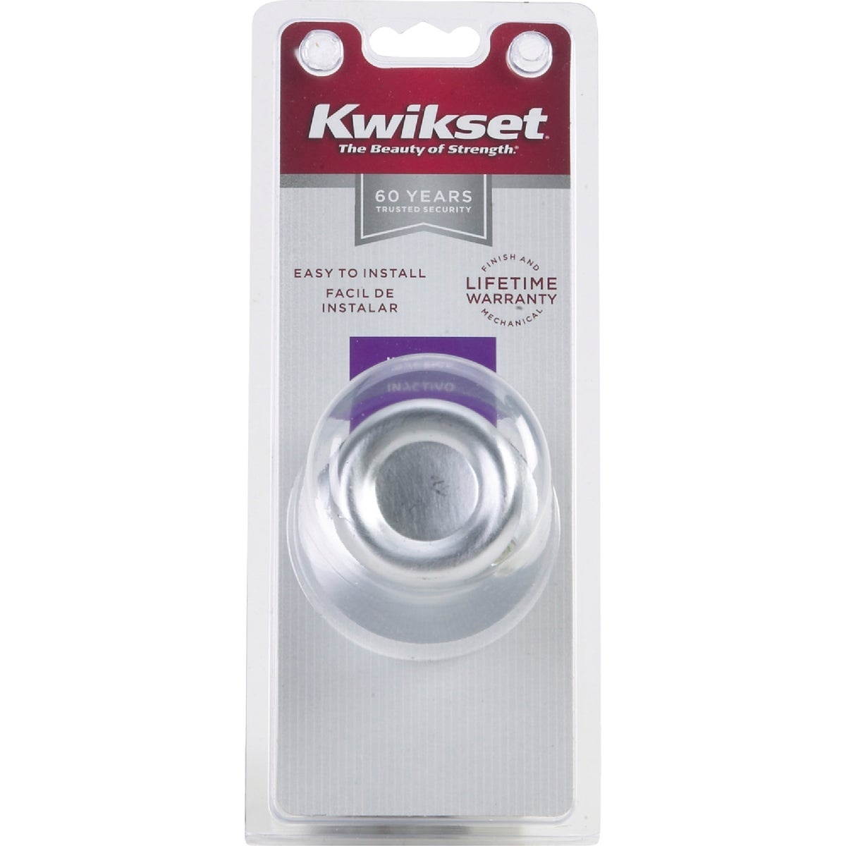 Kwikset Satin Chrome Tylo Dummy Door Knob 488T 26D CP