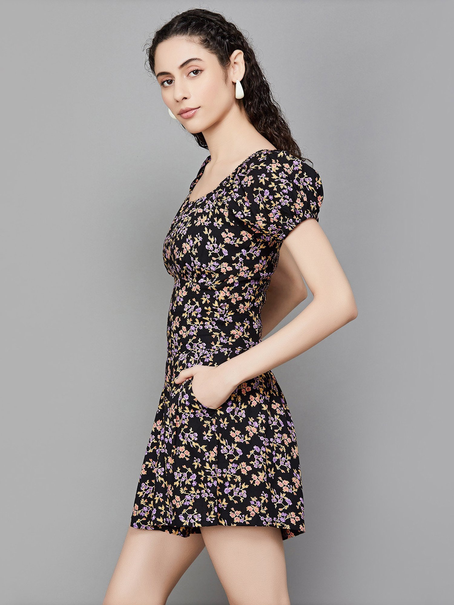 Ginger by Lifestyle Black Floral Print Co-Ords Set