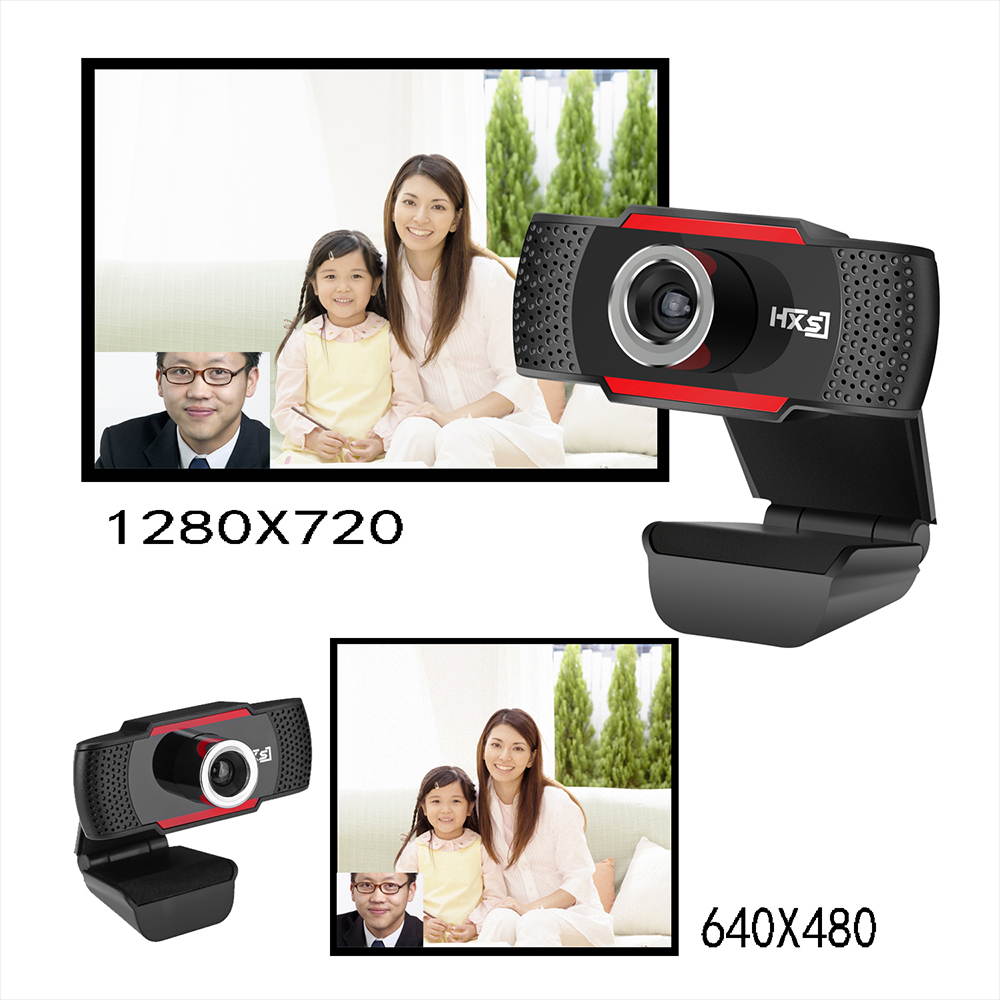 HXSJ S30 Full HD Webcam,USB Web Cam with MIC 1.0 Million pixels HD Webcam Web Camera Cam, USB Web Camera Widescreen Video Calling and Recording,for Streaming, Game Recording with PC, Laptop, Desktop