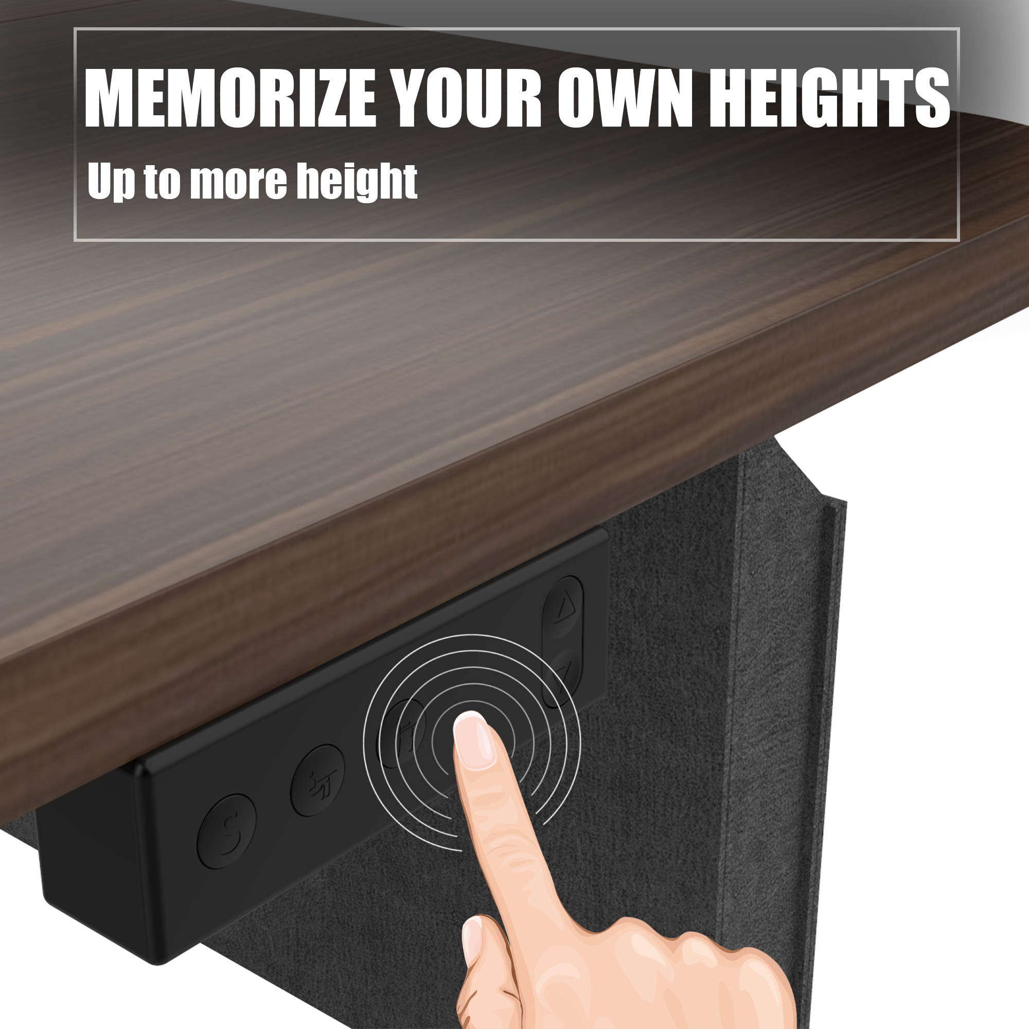 48" Height Adjustable Electric Gaming Desk Home Office Table with Headset Hook and Storage Bag