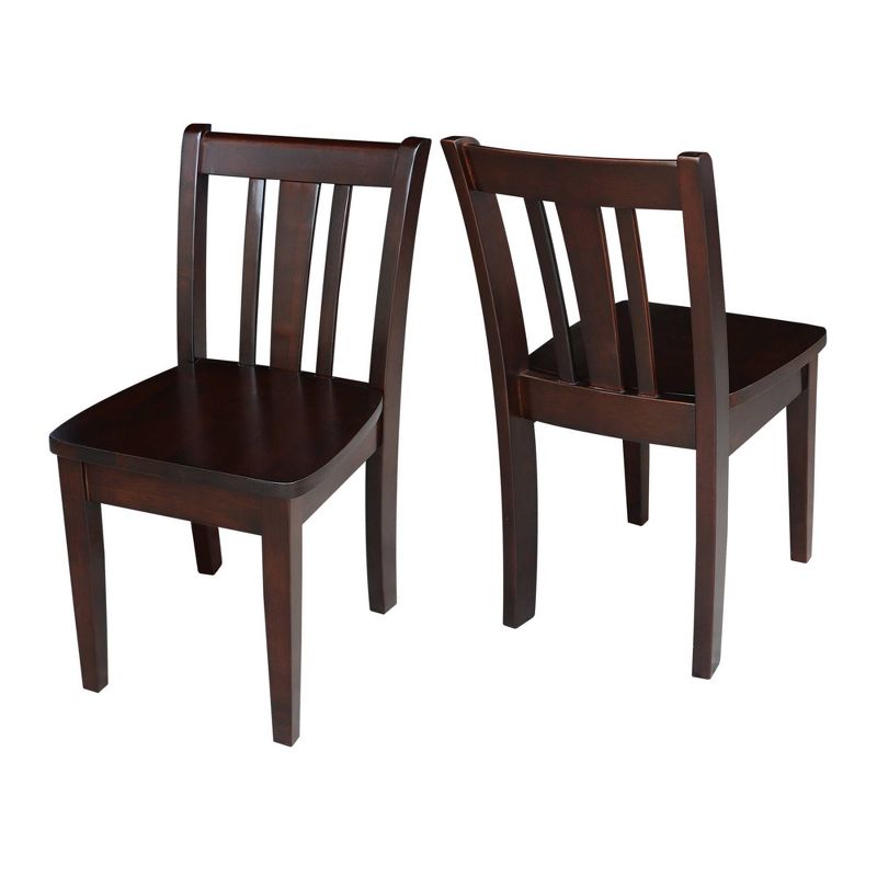 Set of 2 San Remo Juvenile Chairs Unfinished Rich Mocha - International Concepts