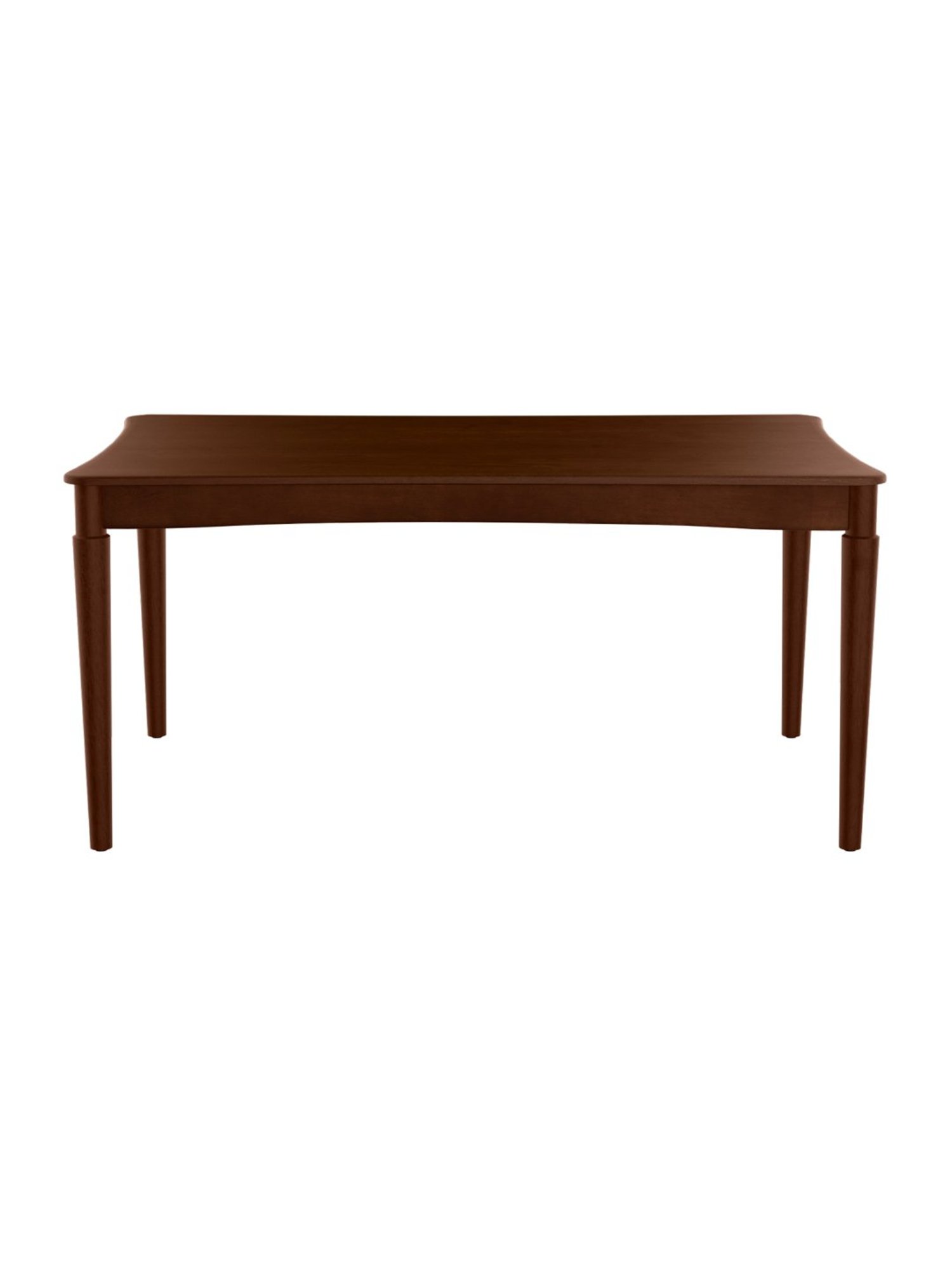 Godrej Interio Ezra Brown Rubber Wood 6 Seater Rectangular Dining Table