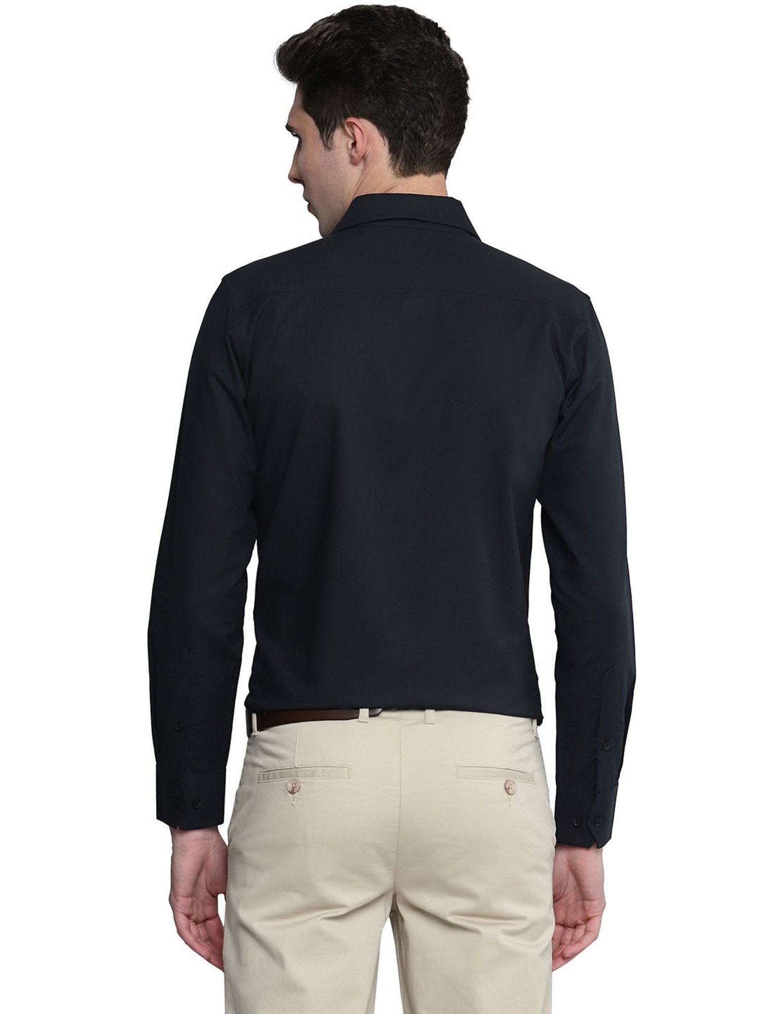 Allen cooper Black Regular Fit Shirt