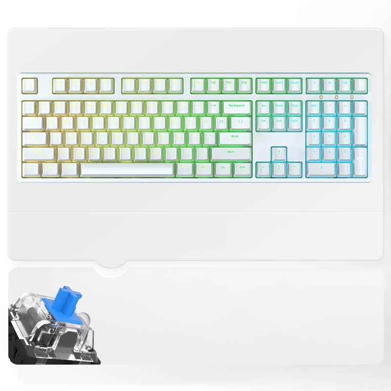 iKBC  F410 108-key RGB Backlit  Cherry MX Switch Mechanical Gaming Keyboard, N-key Rollover, PBT Keycaps