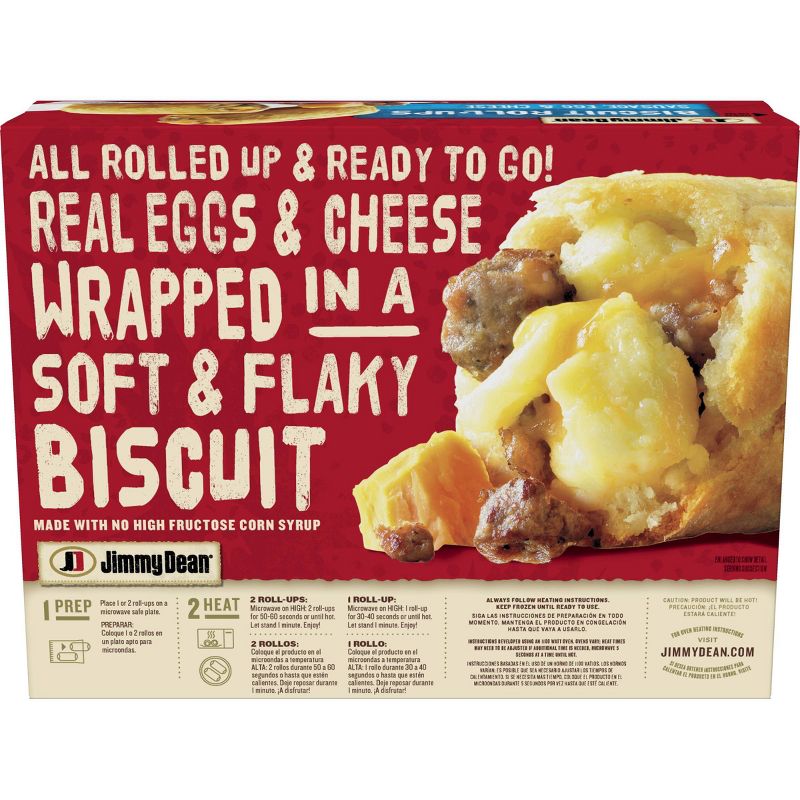 Jimmy Dean Sausage, Egg & Cheese Frozen Biscuit Roll-Up - 8ct