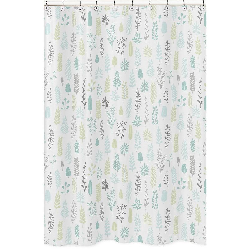 Leaf Shower Curtain Aqua - Sweet Jojo Designs