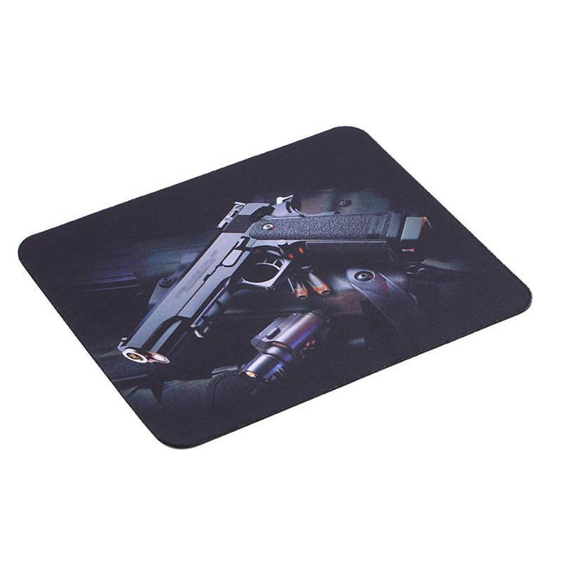 Gun Picture Waterproof Mice Gaming Pad Anti-Slip Laptop Computer PC Mat Breathable Mousepad For Optical Mouse 1 Pcs