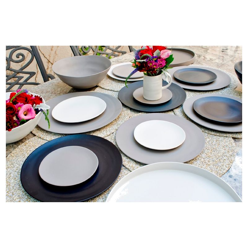 10 Strawberry Street Matte Wave Stoneware Side Bowls 10oz Black - Set of 6