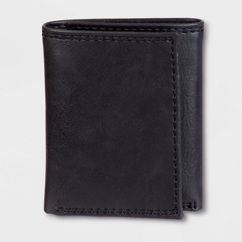 Men's RFID Extra-Capacity Trifold Wallet - Goodfellow & Co™ Black One Size