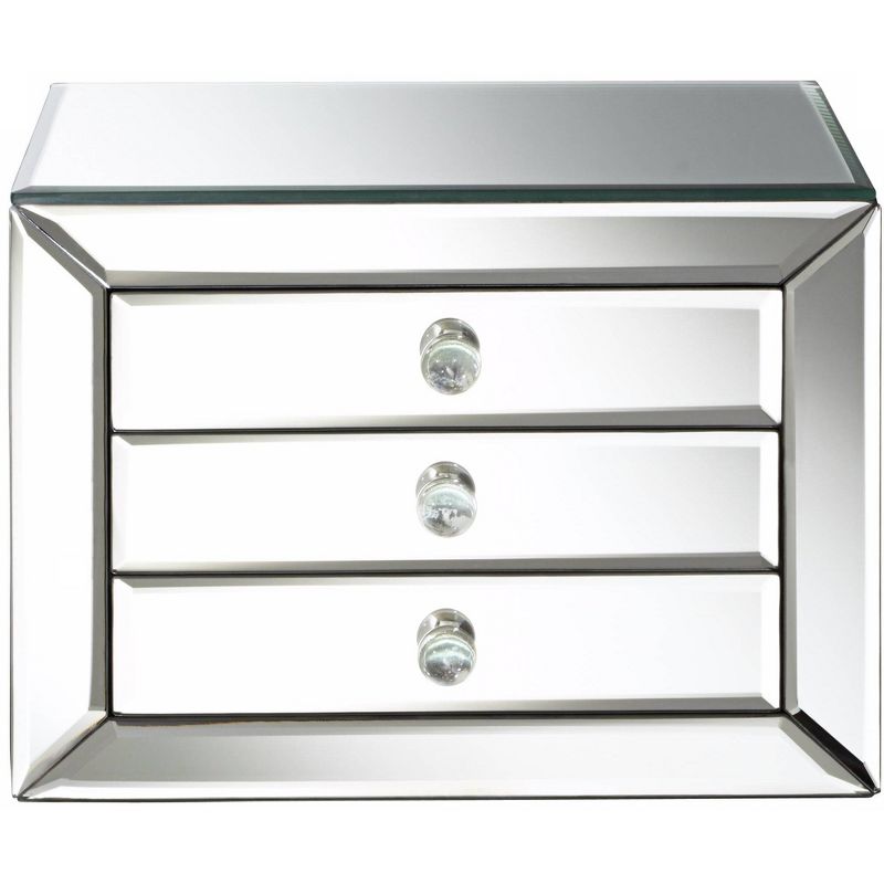 Studio 55D Mirrored Glass 3-Drawer Jewelry Box