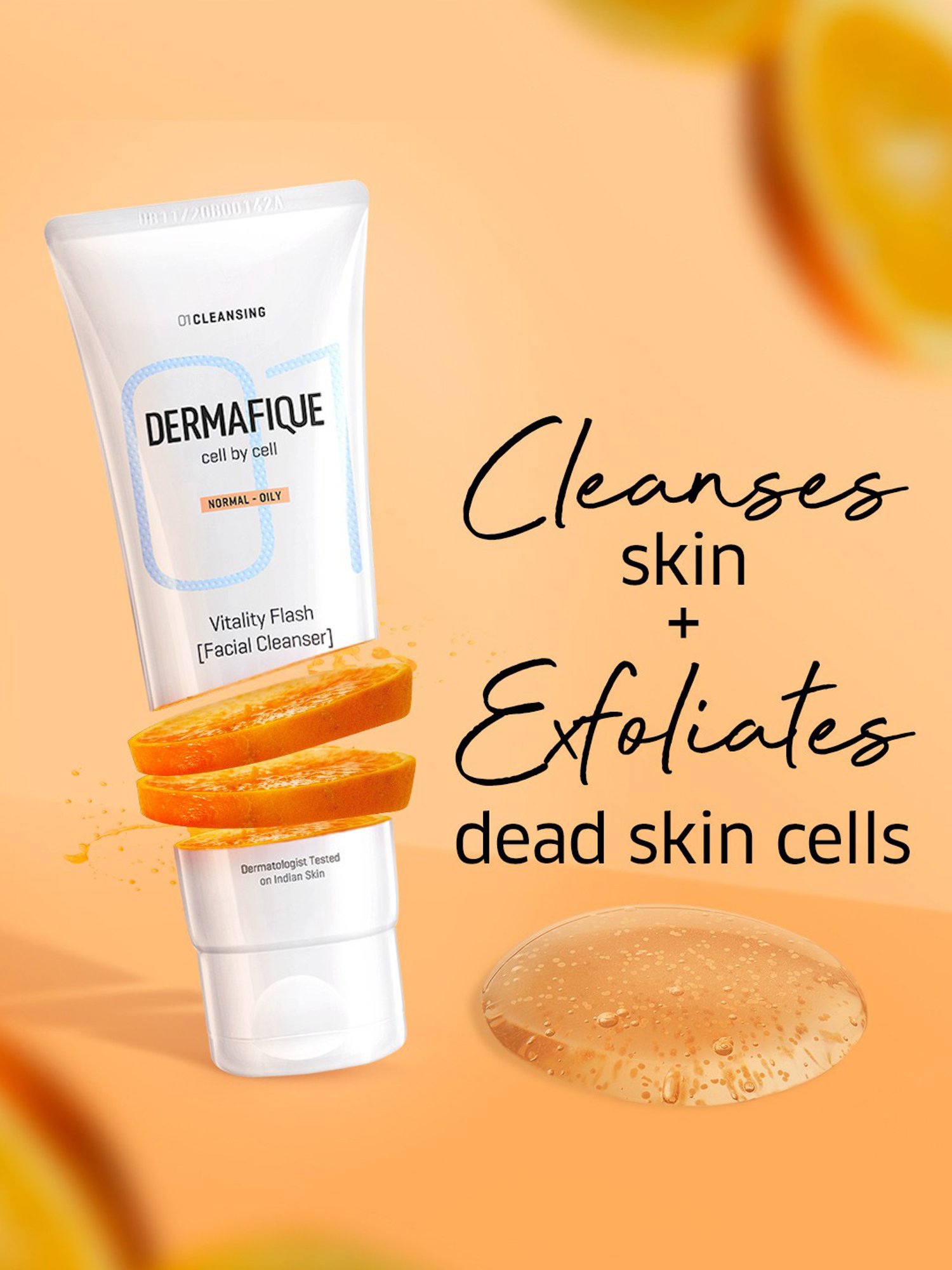 Dermafique Vitality Flash Facial Cleanser - 100 ml