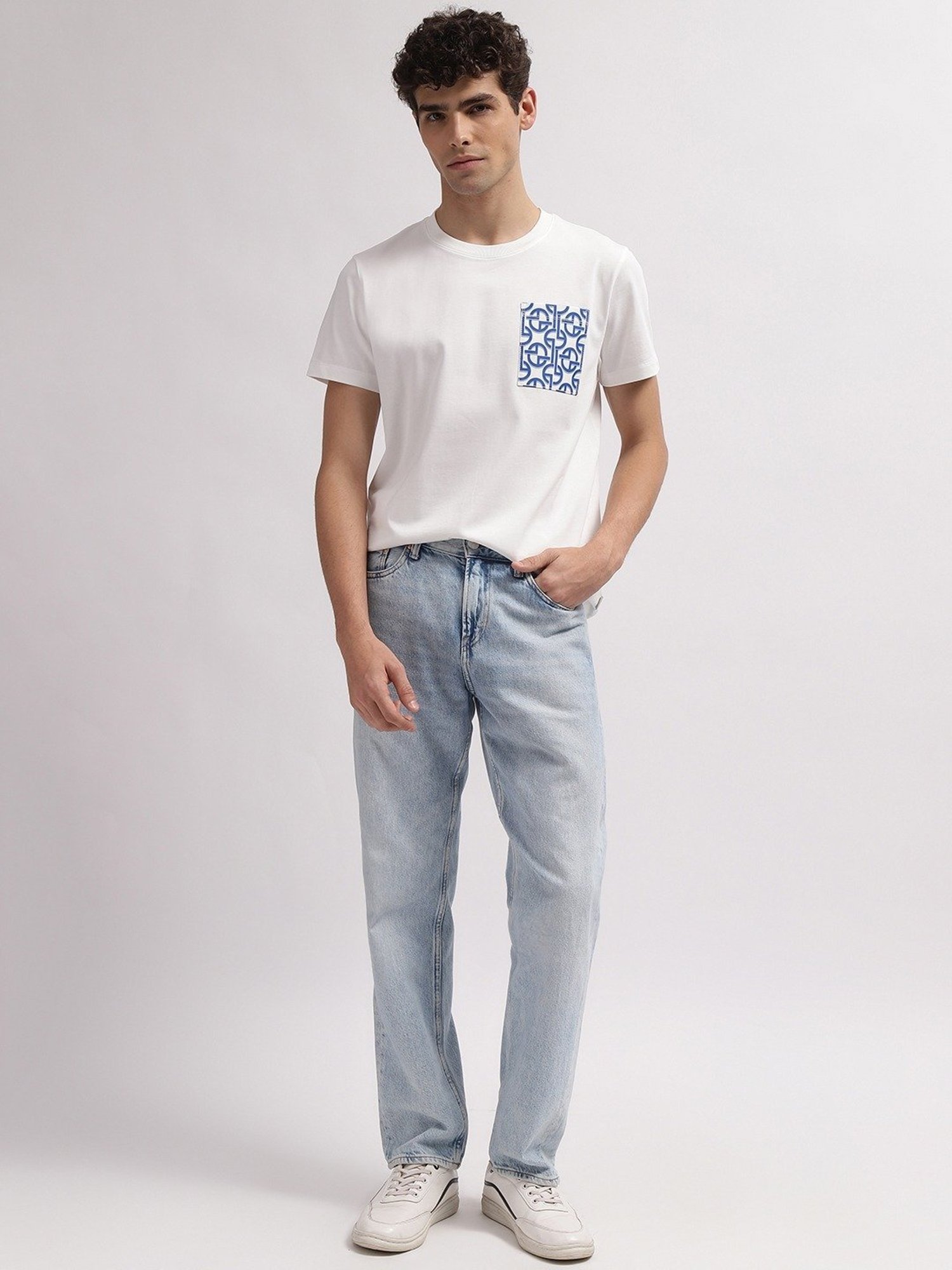Gant Off White  Regular Fit Printed T-Shirt