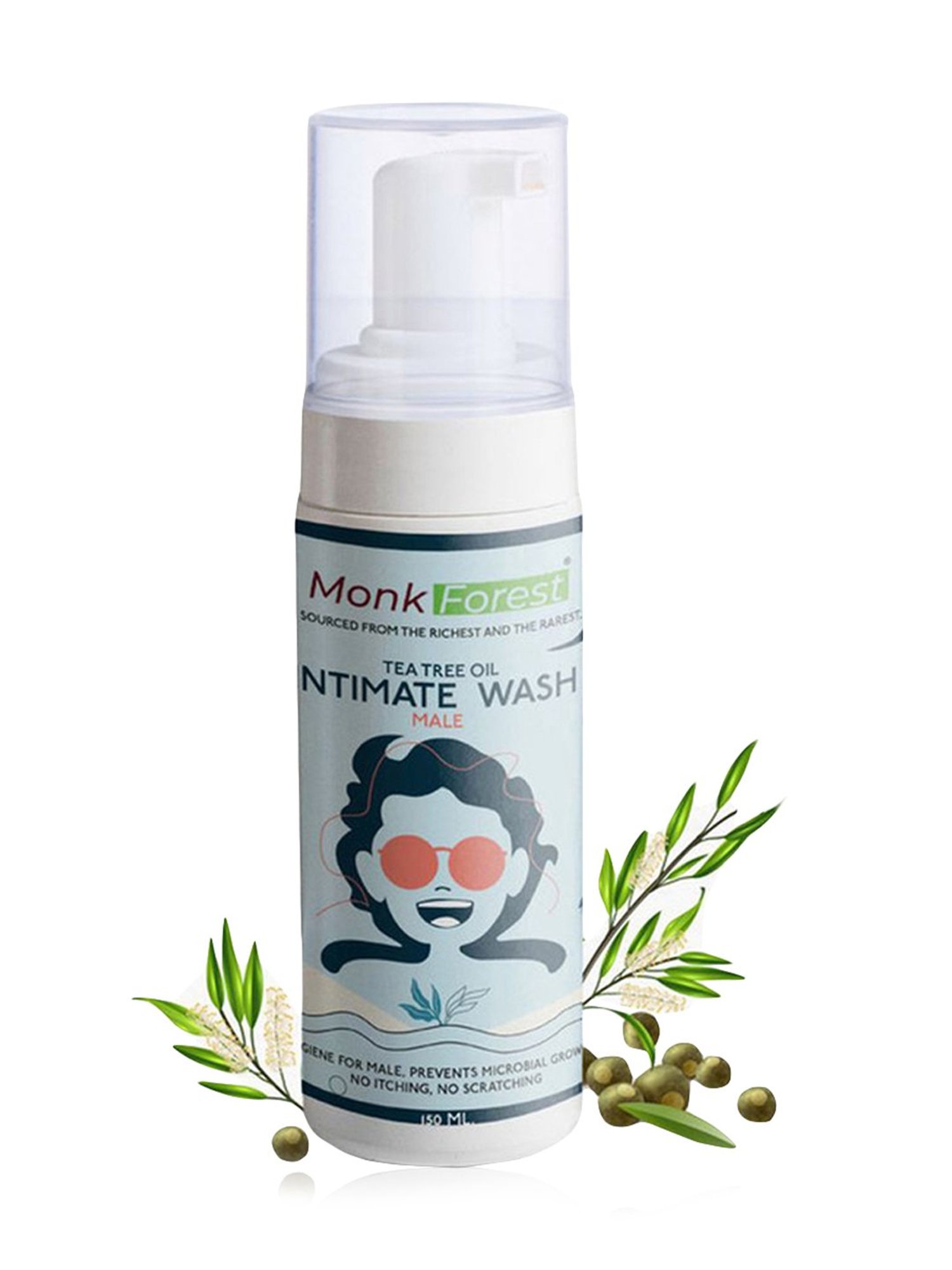 Monk Forest Foaming Intimate Wash for Men with Tea Tree Oil - 150 ml