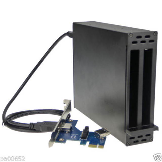 x1 PCIe to Dual PCIe x16 2 Slots Adapter Card PCI-Express Riser