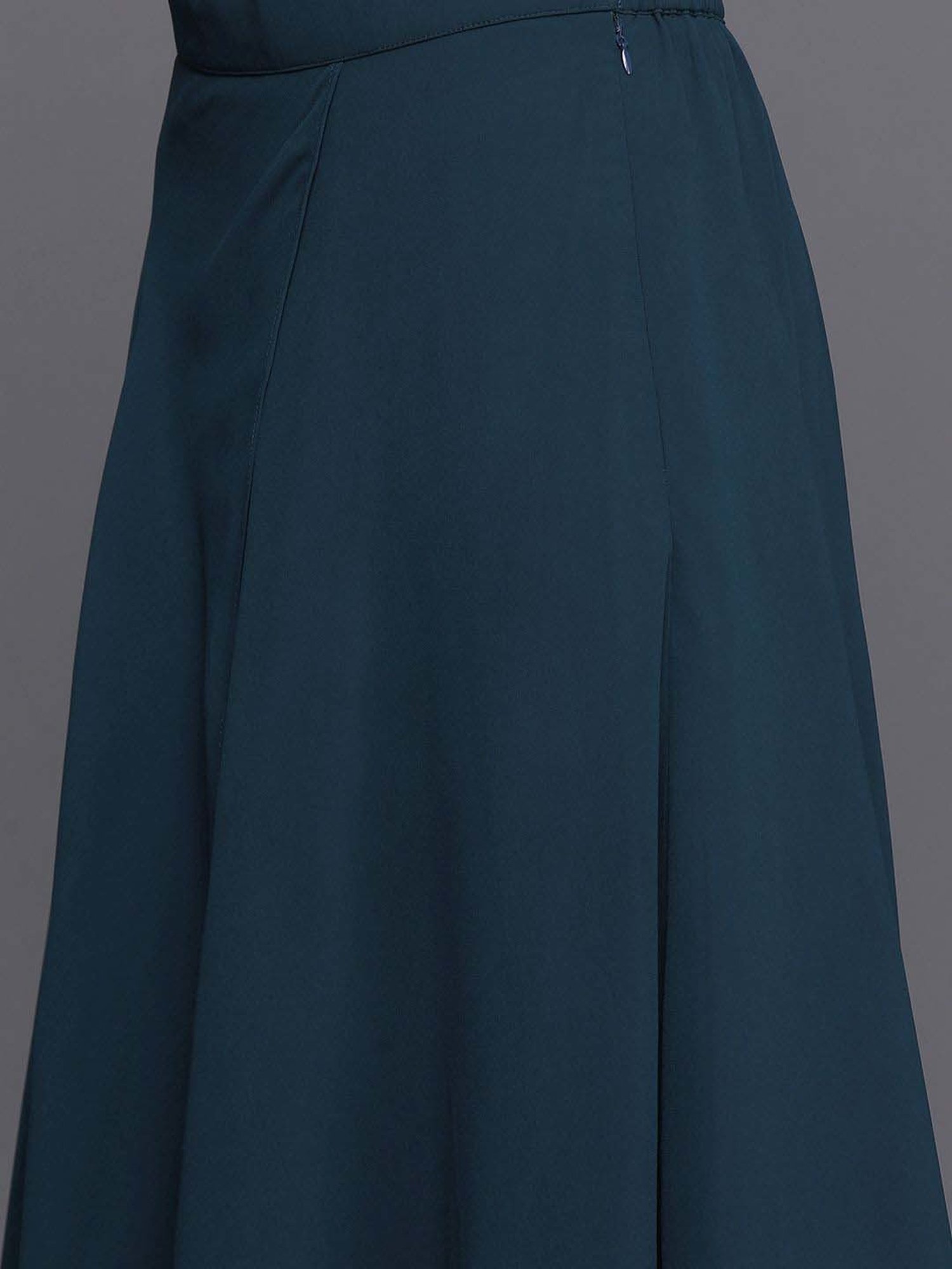 Libas Blue Plain Lehenga Choli Set