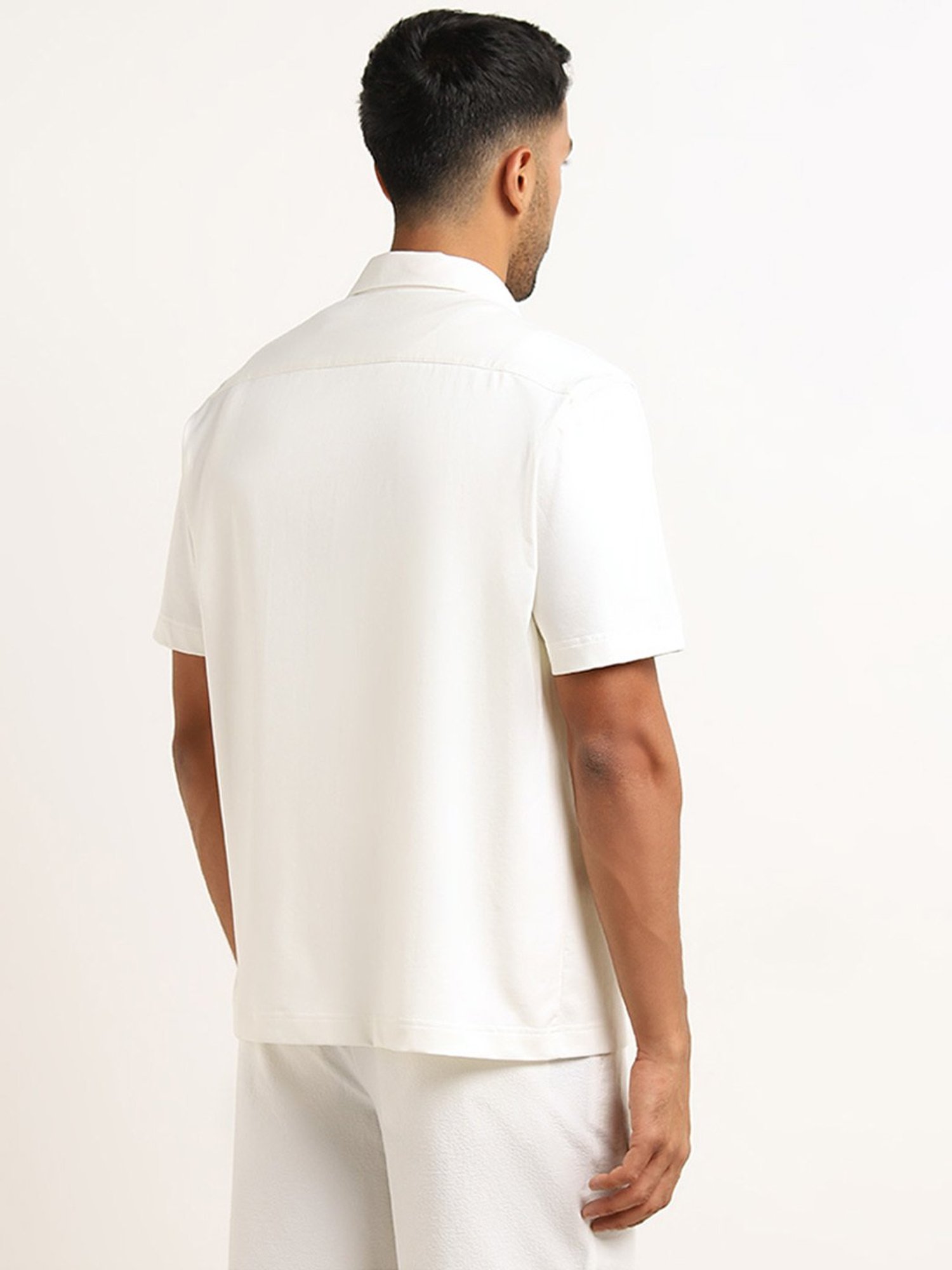 Ascot by Westside Off-White Relaxed Fit Shirt