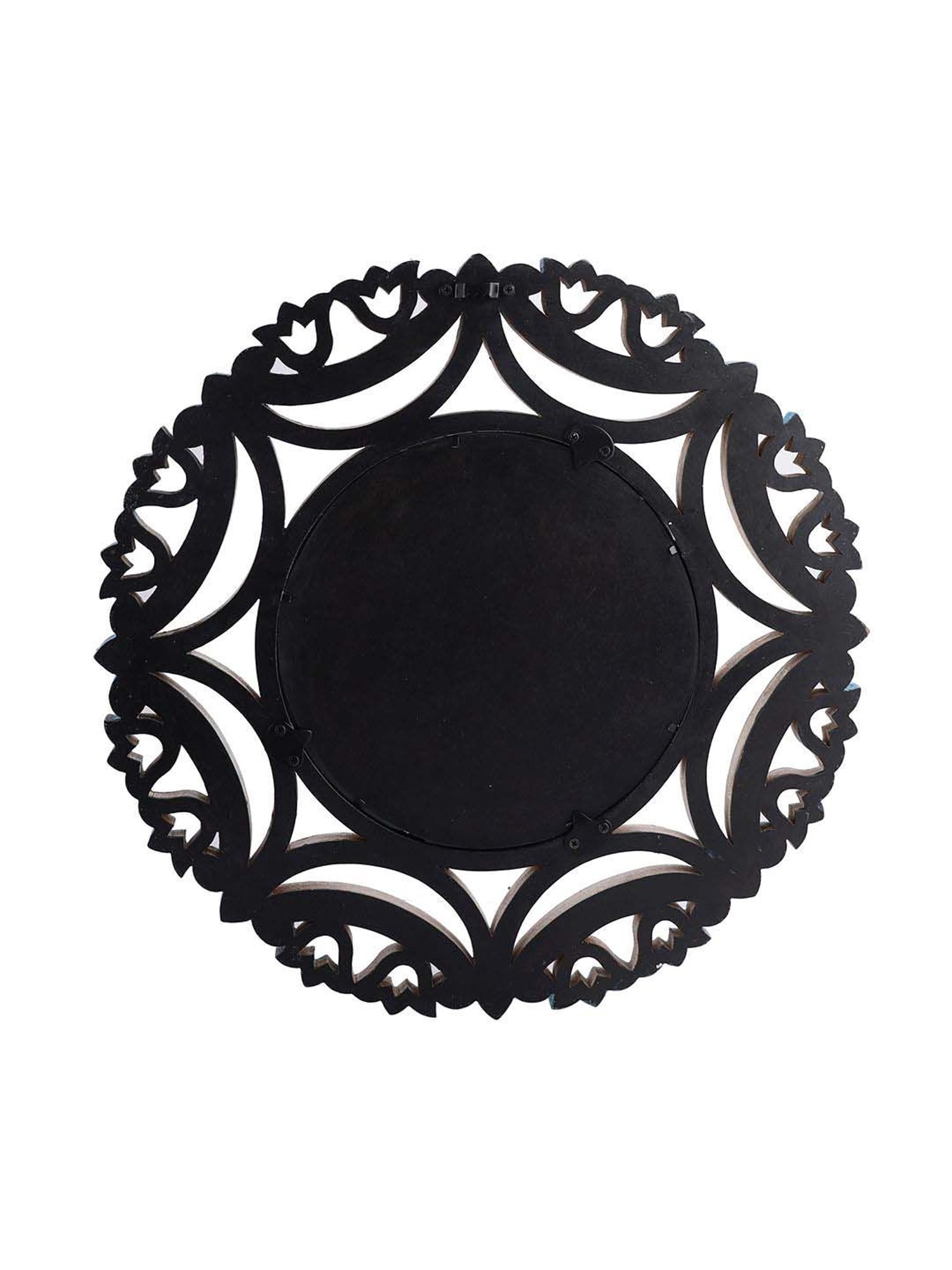 CHRONIKLE Pink Iron Sun Burst Designer Round Wall Mirror