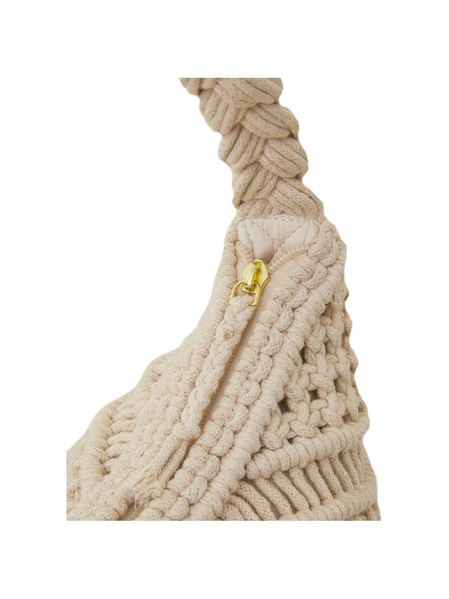 Accessorize London Cream Fabric Shoulder Handbag