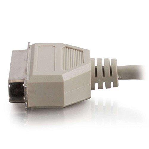 C2G 02301 IEEE-1284 DB25 Male to Centronics 36 Male Parallel Printer Cable, Beige (12 Feet, 3.65 Meters)