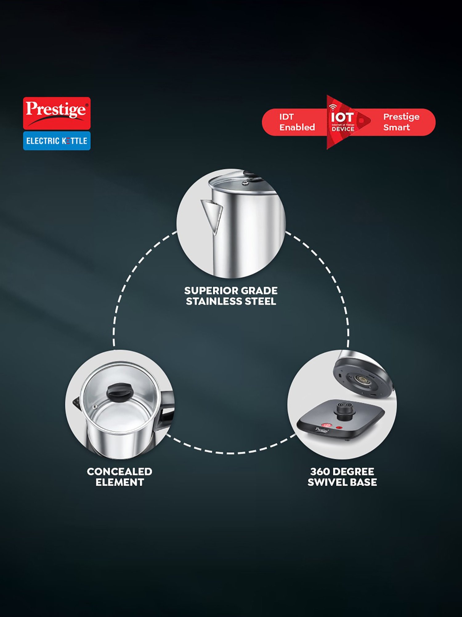 Pigeon by Stovekraft Swift Multi Cook Kettle 1.5L (Blue)