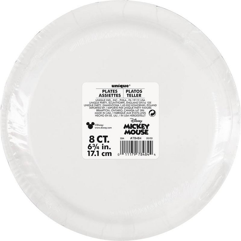 Mickey Mouse & Friends 9" 8ct Dinner Paper Plates