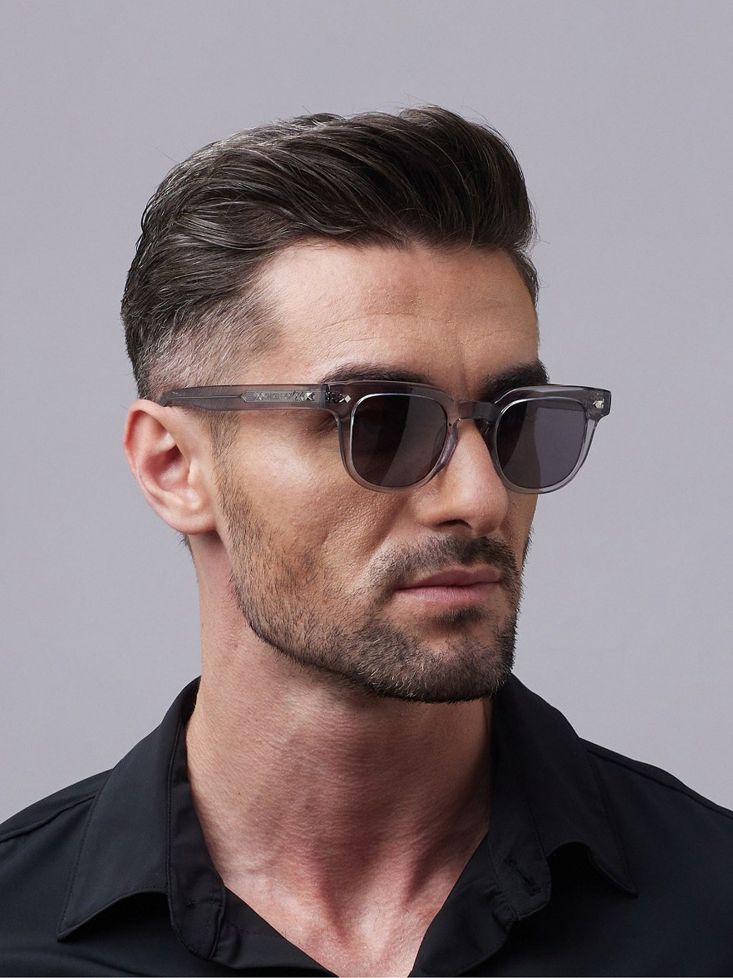 Shisen Fox Osaka Smoke Square Unisex UV Protection Sunglasses -48 mm