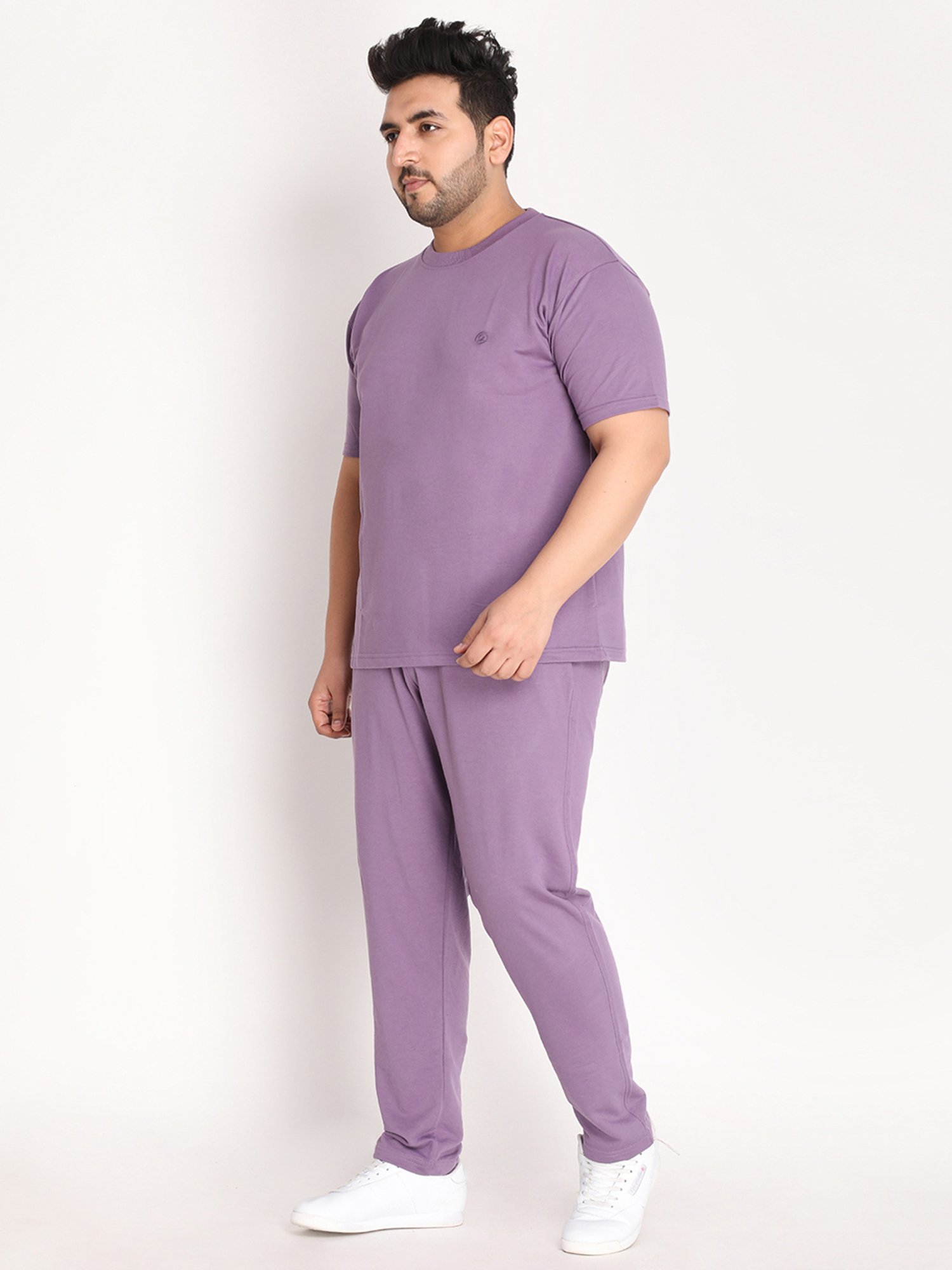 Chkokko Purple Cotton Relaxed Fit Track Suit