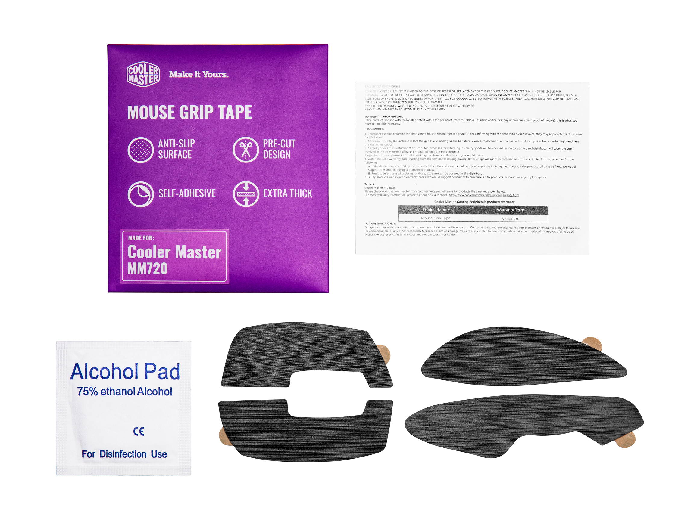 COOLER MASTER MT-720-BBC1 Mouse Grip Tape