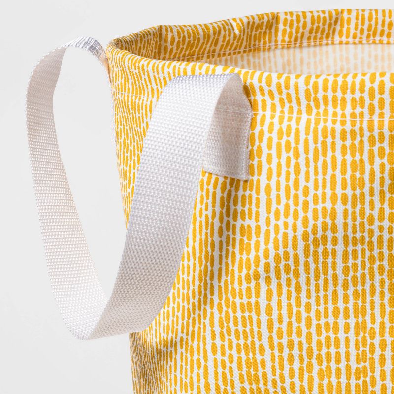 Soft Sided Scrunchable Round Laundry Hamper Crisp Green Dash - Room Essentials™