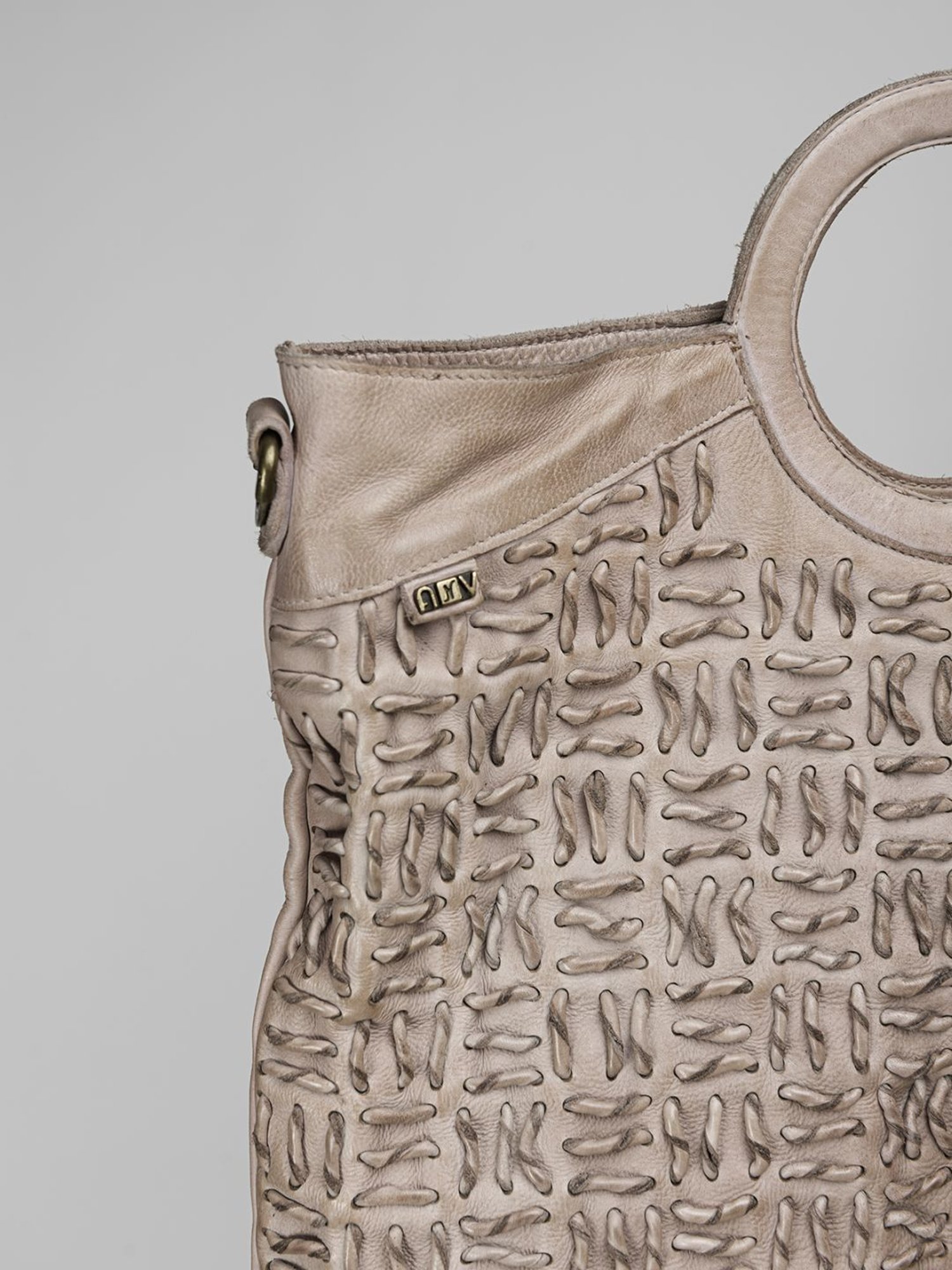 Art N Vintage Esther Blush Pink Leather Textured Large Handbag