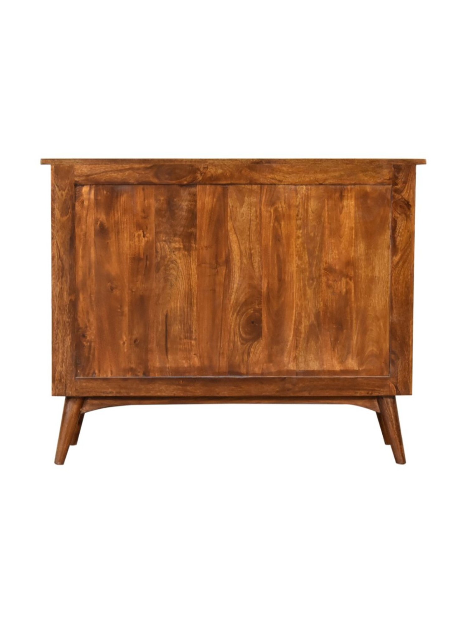 Fabindia Brown Sheesham Wood Textured Cabinet