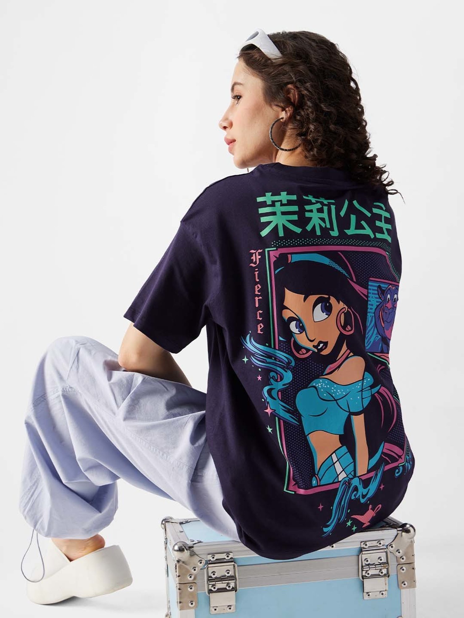 The Souled Store Blue Cotton Printed T-Shirt