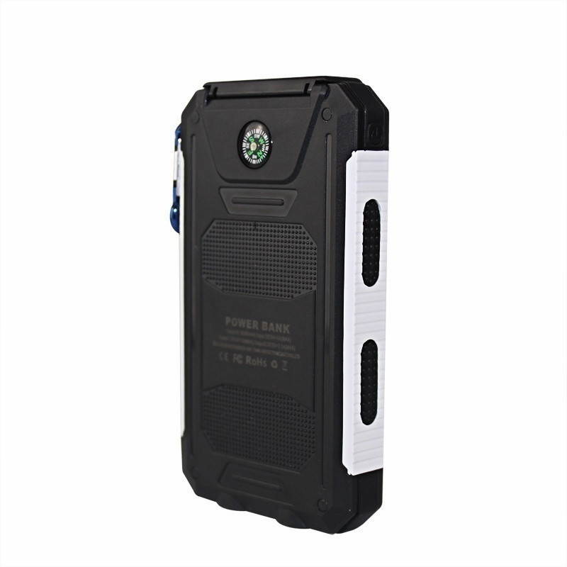 2021 the Lastest 10000mAh Solar Waterproof Power Bank With Dual USB SOS LED FlashLights Battery Pack For All Type Phones