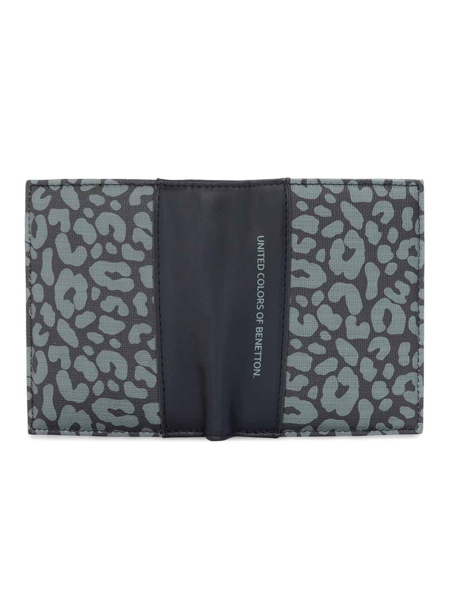 United Colors of Benetton Remi Black Printed Bi-Fold Wallet For Women