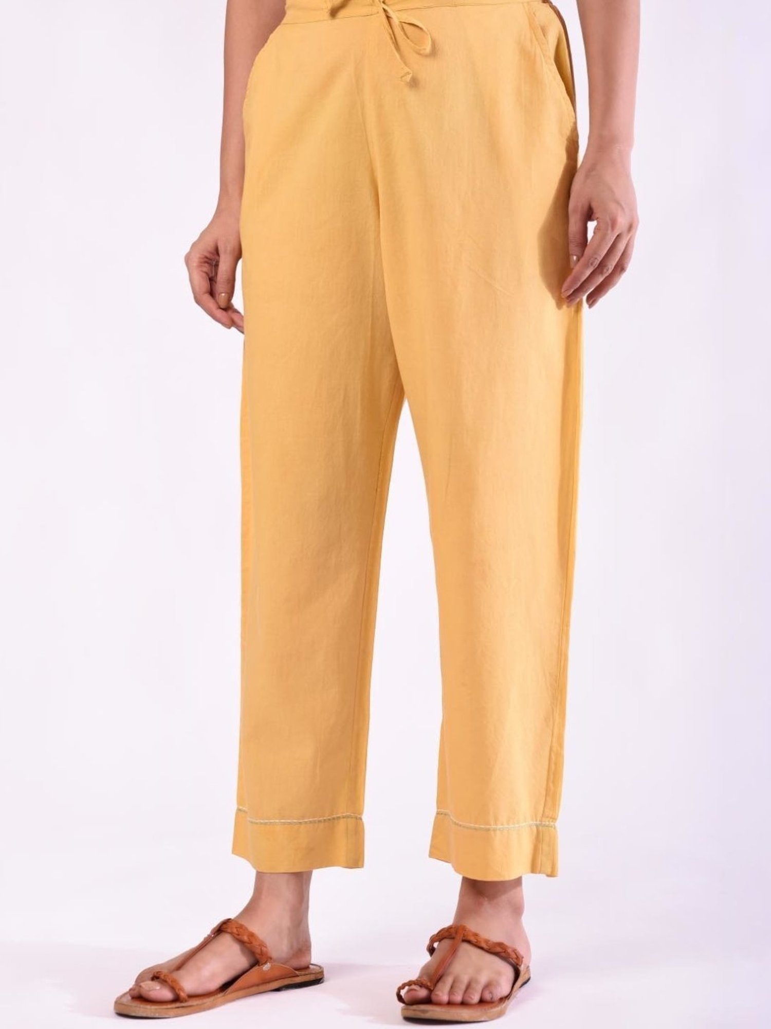 Prakriti Jaipur Yellow Daisy Pants