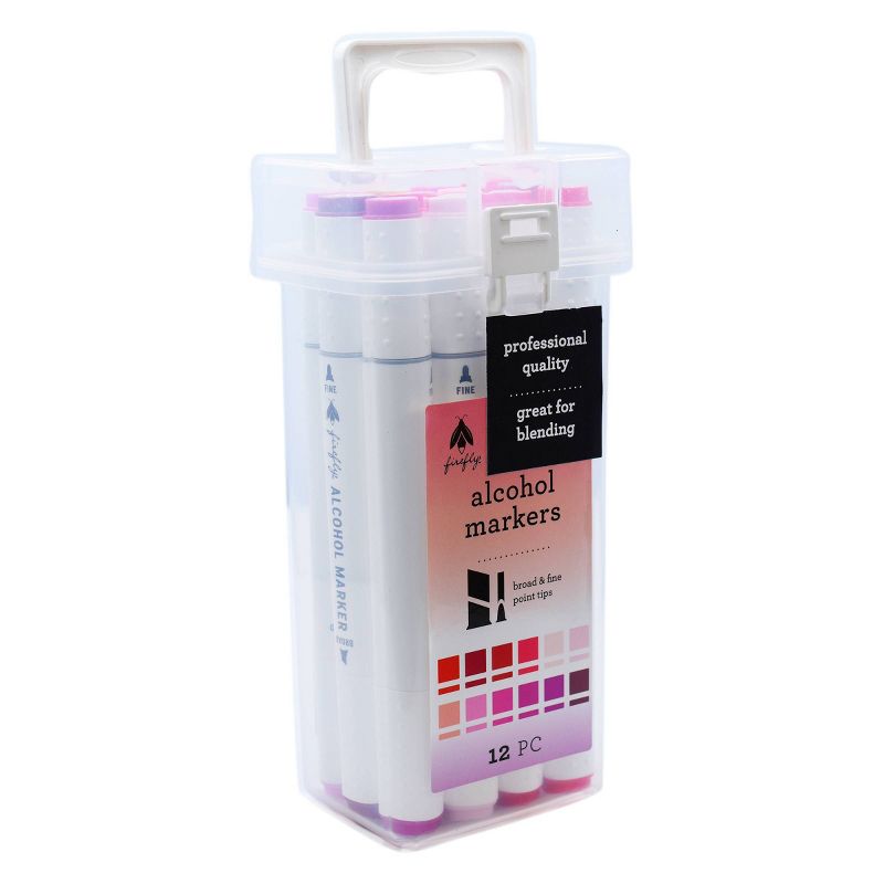 12pc Alcohol Markers Red/Pink - Momenta