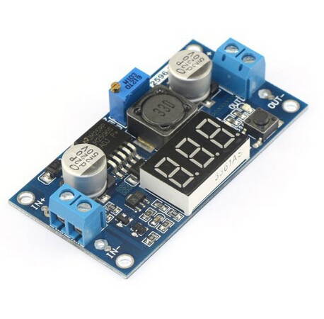 WWH-LM2596 Adjustable 4.0-40V to 1.25-37V 5/12V DC Voltage Regulator Experimental Power Buck Converter with LED Voltmeter