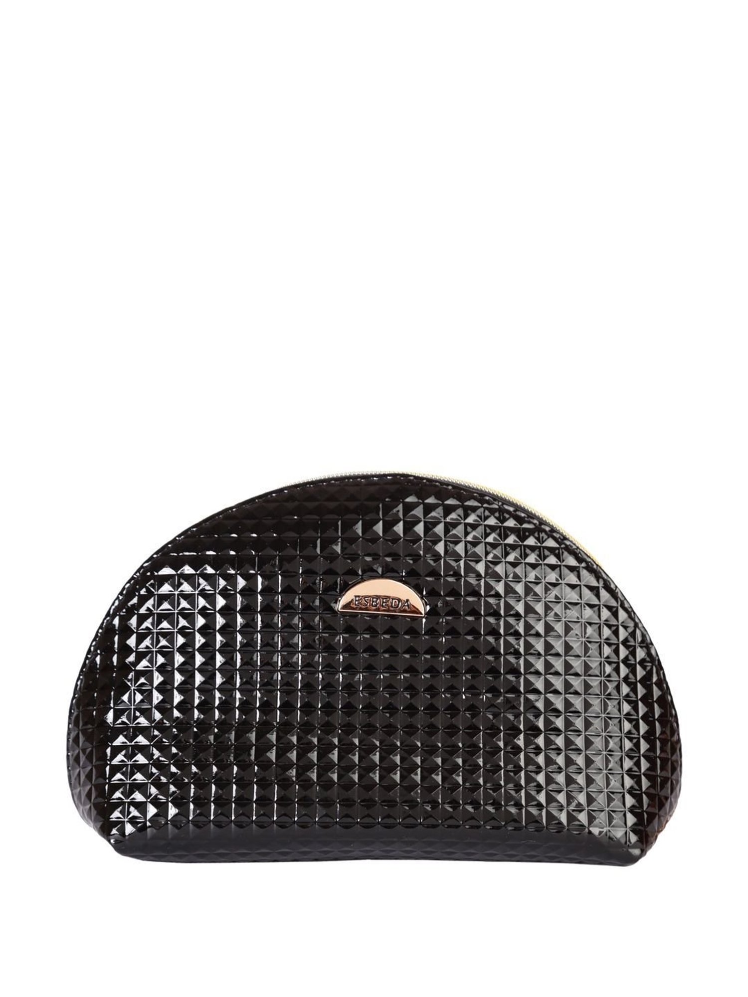 Esbeda Black Textured Small Pouch Set of 4