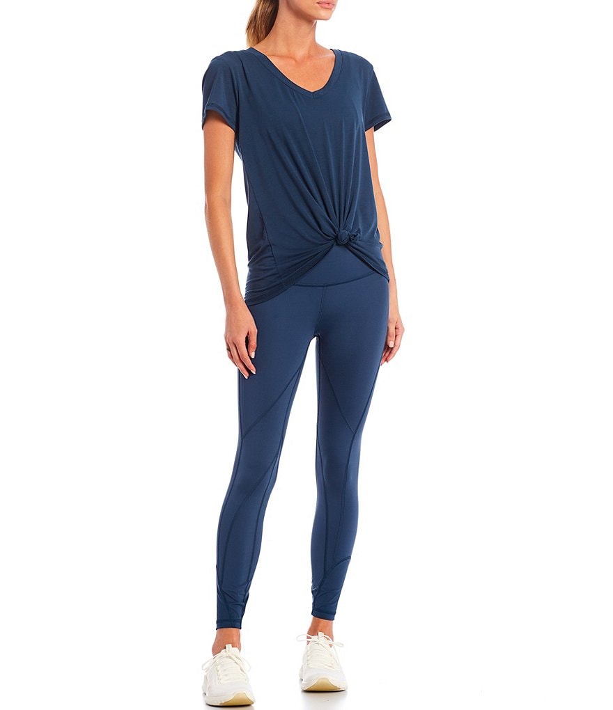 IBKUL Pricilla Print Long Sleeve Mock Neck Top