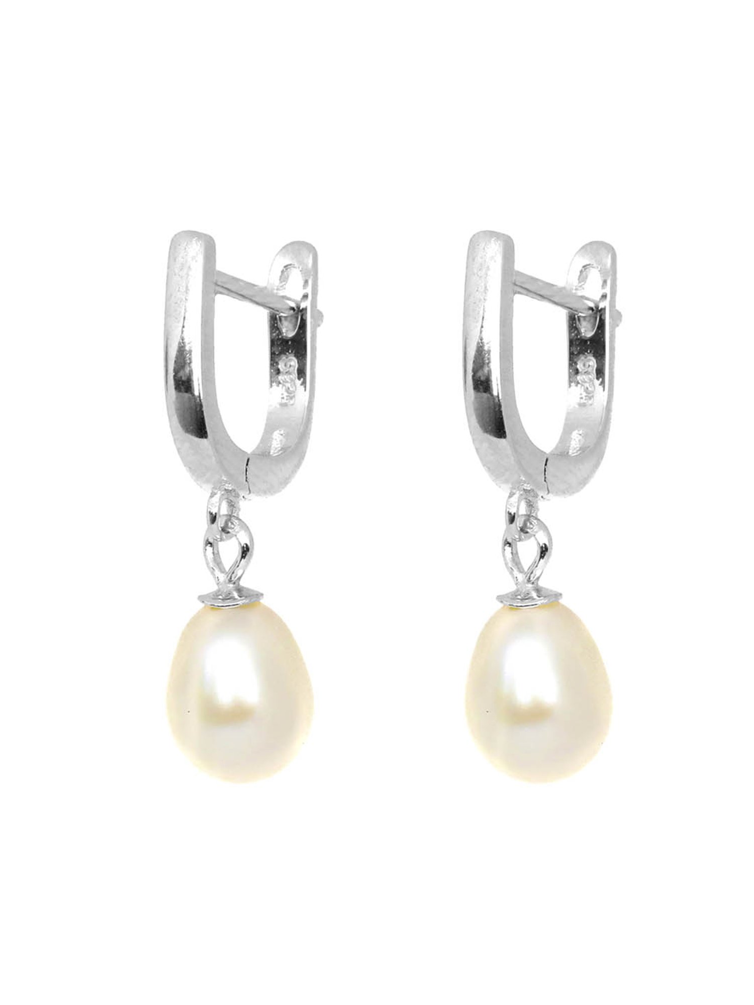 Ornate Jewels 92.5 Sterling Silver Pearl Earrings for Women