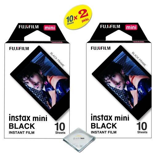 Fujifilm Instax Mini 8 Instant Film 2-PACK (20 Sheets) Value set For Fujifilm Instax Mini 8 Cameras - Black