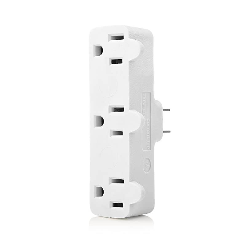 Matters 2Pack Spaced 3 Outlet Grounded Outlet Extender Wall Tap