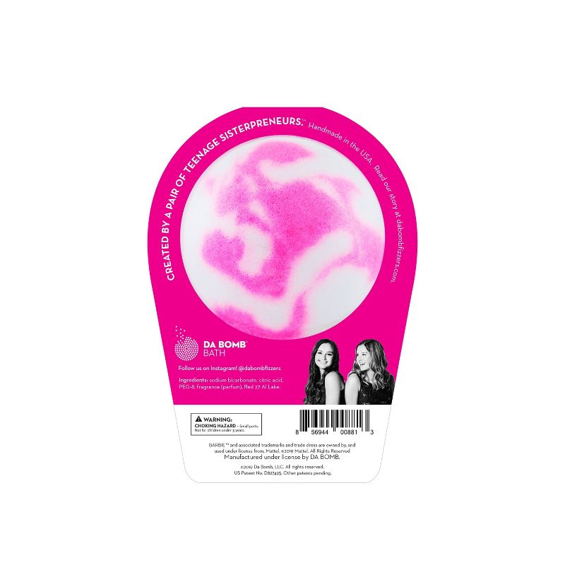 Da Bomb Bath Fizzers Barbie Swirl Bath Bomb - Pink - 7oz
