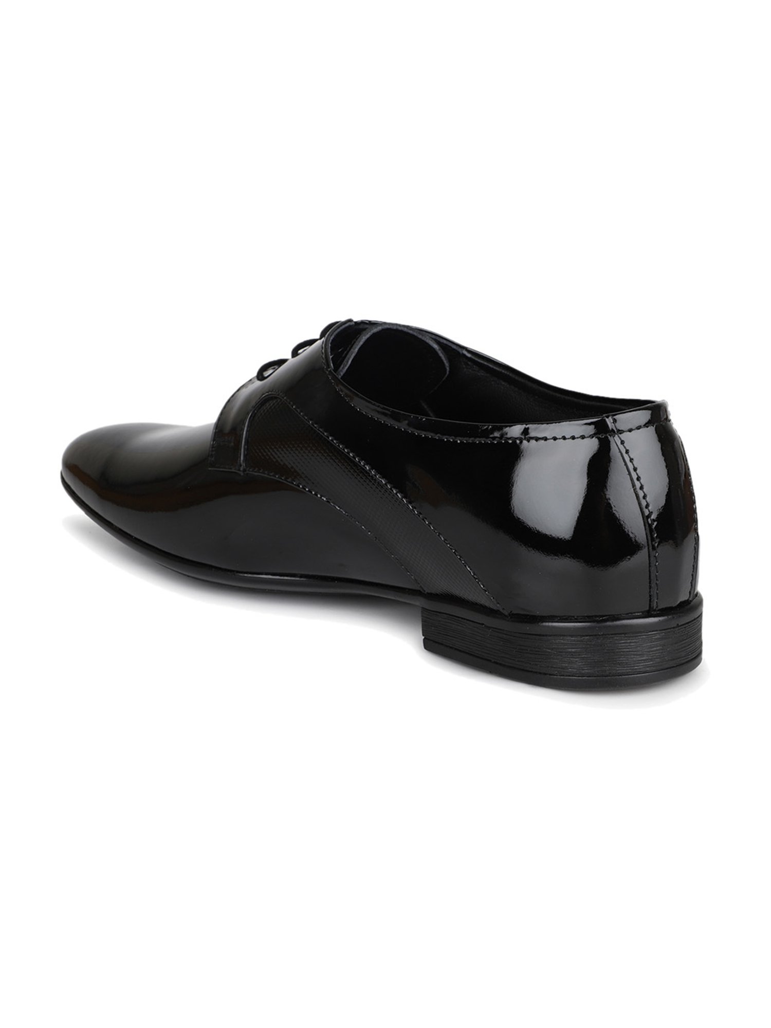 Privo Men's Black Derby Shoes
