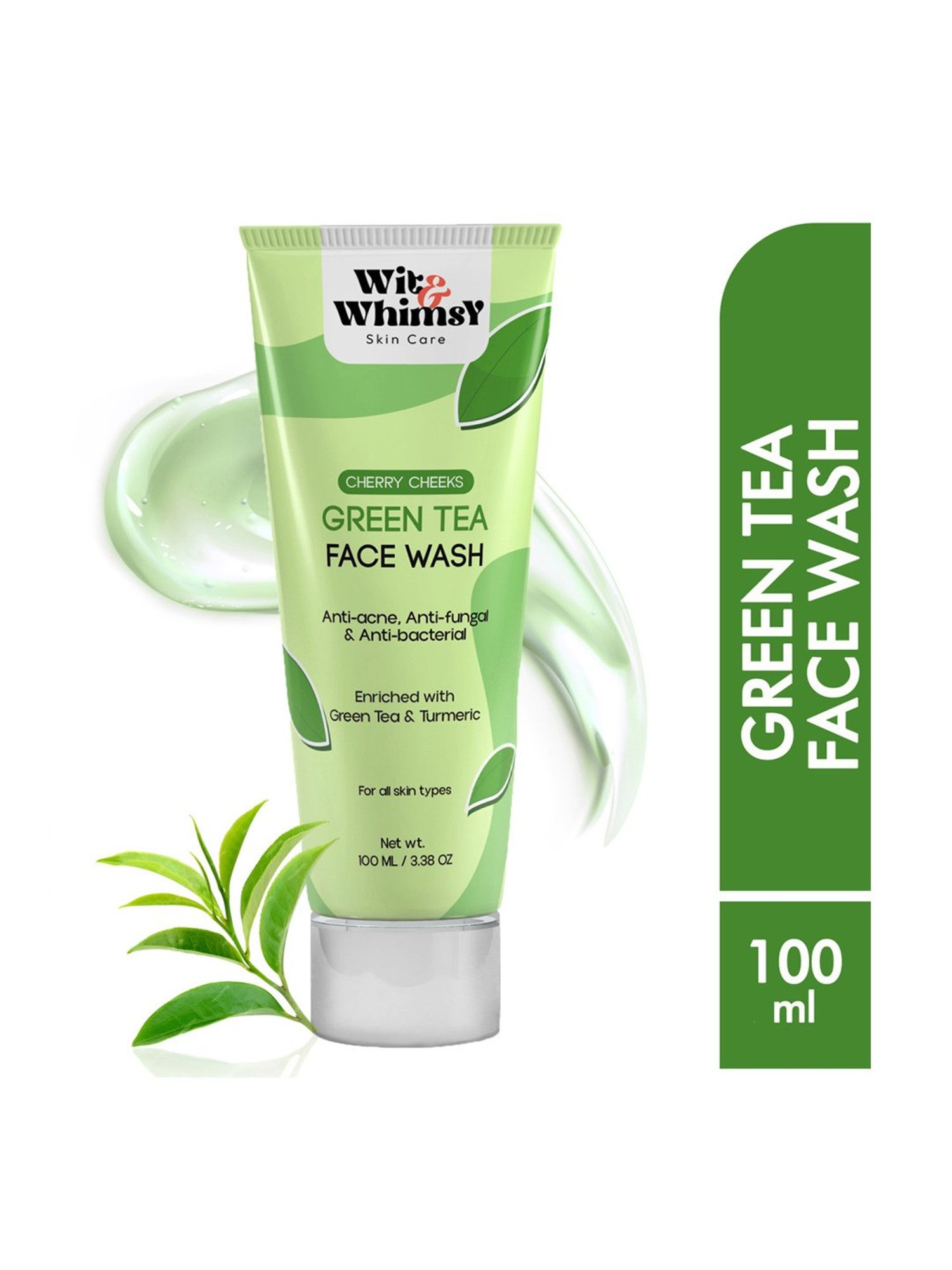 Wit & Whimsy Cherry Cheeks Green Tea Face Wash - 100 ml