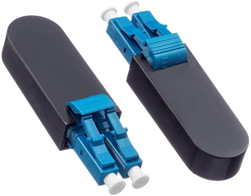 2-Pack Single Mode LC/UPC Fiber Optic Loopback Adapter Cable Singlemode 9/125 Test Plug for Testing Applications