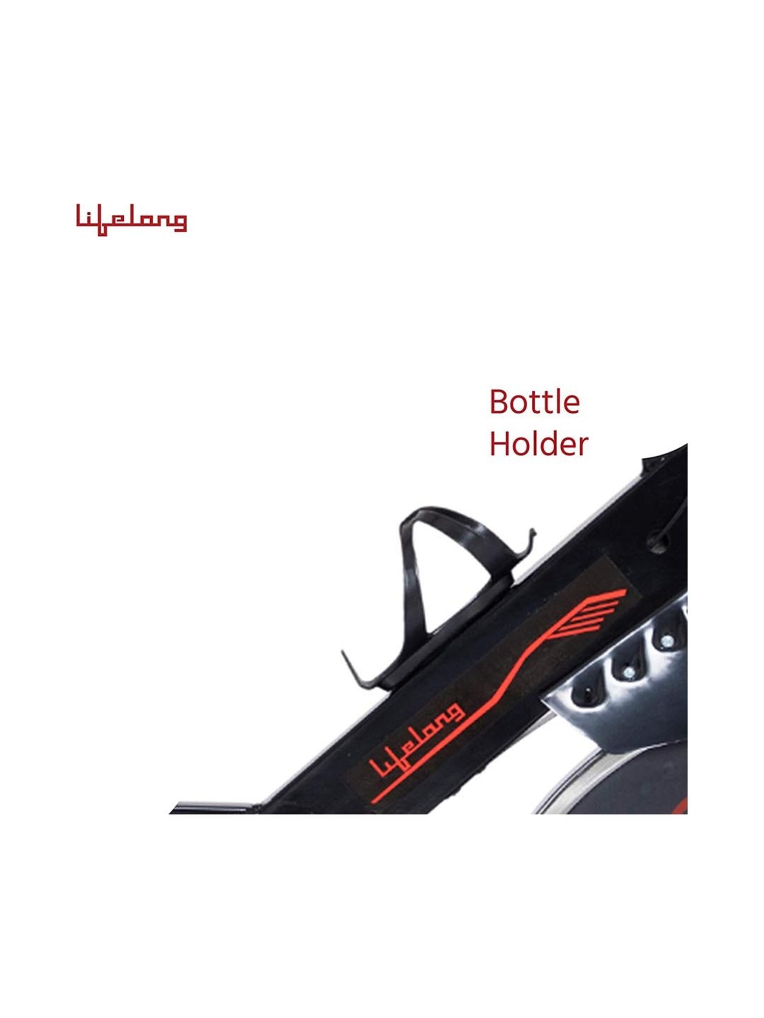 Lifelong FitPro Black Spin Exercise Bike with 6kg Flywheel & Adjustable Resistance